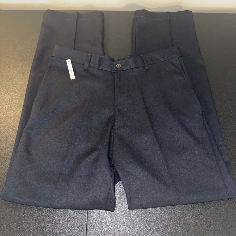 NWT Haggar Heritage Collection Microfiber Classic Fit 32x32 Pants Navy